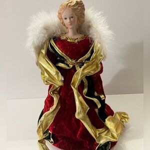 Vintage angel Christmas tree topper